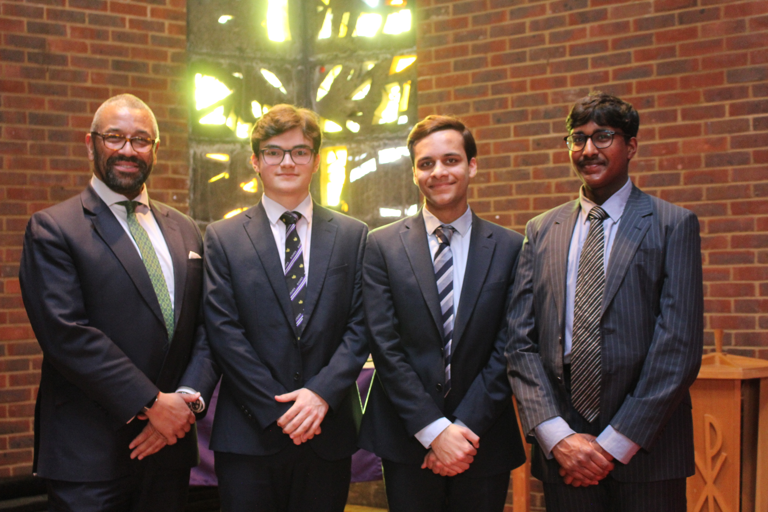 Eythan Soysa with Rt Hon Sir James Cleverly MP at Political Awareness Week